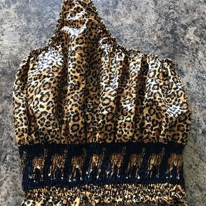 Leopard Beachwear Top